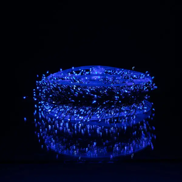 Катушка комнатной гирлянды на катушке 1500 LED с синим светом