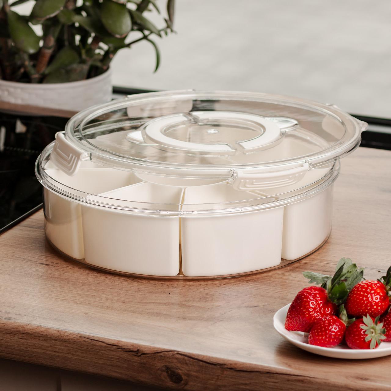 Пластиковый контейнер для хранения еды с девятью отсеками, удобный для хранения специй и мелких продуктов