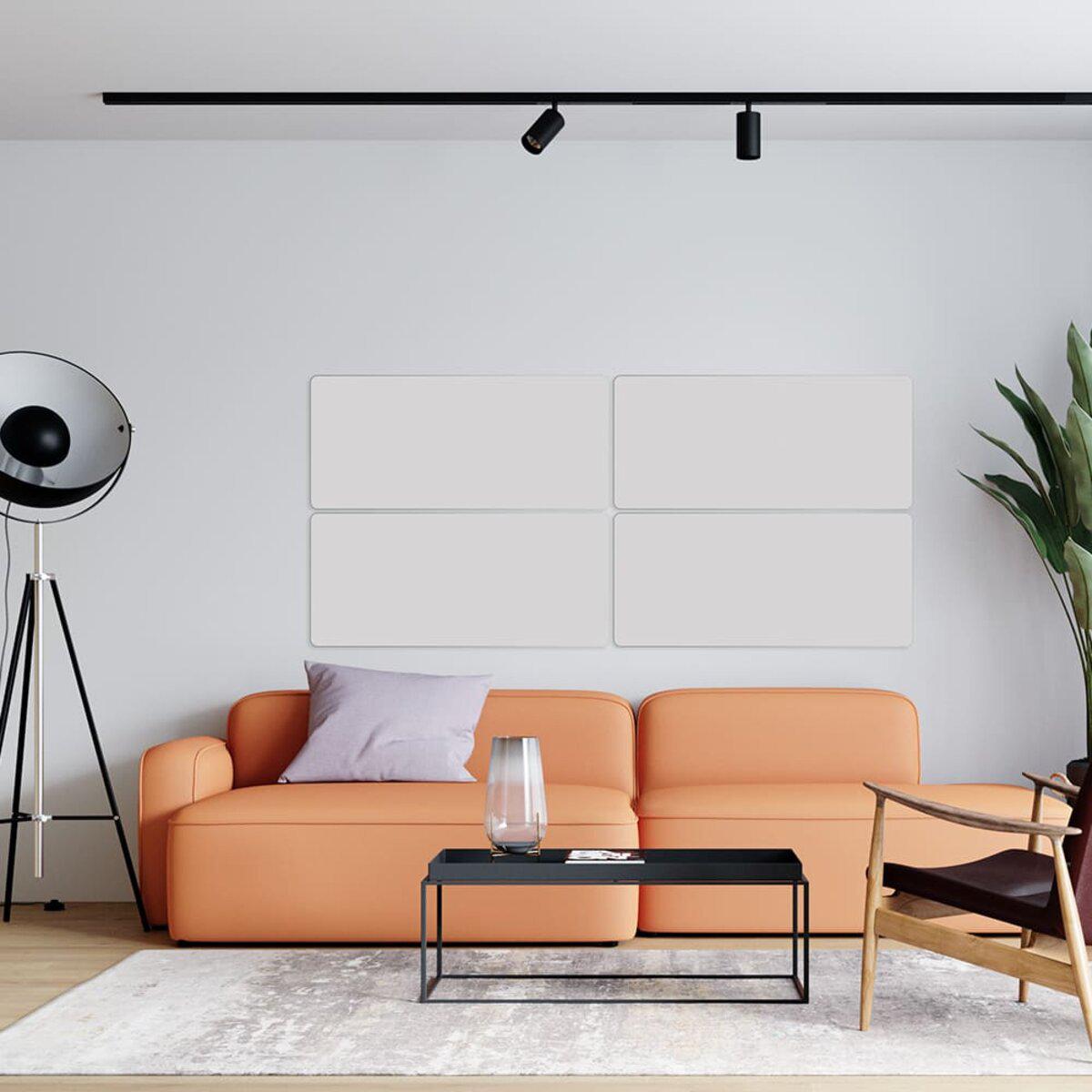 влагостойкое безопасное зеркало акриловый лист с клеевым слоем 400x900 мм в гостиной