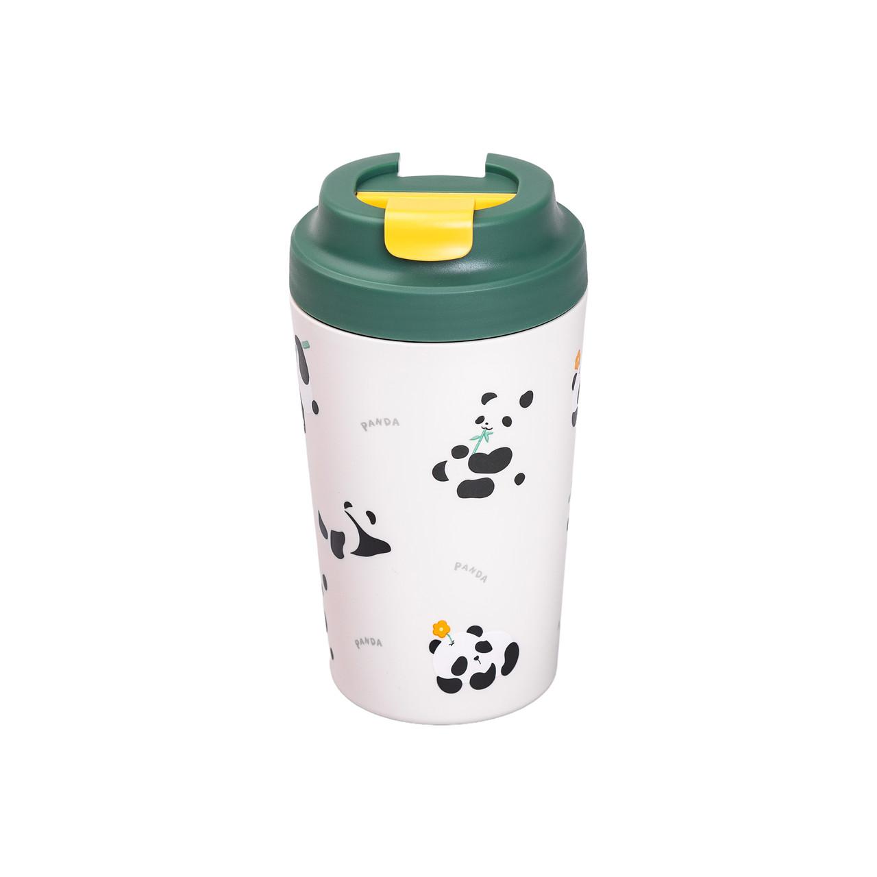 Термокружка Panda 380 мл с фарфоровой колбой в интерьере — термокружка с керамической колбой
