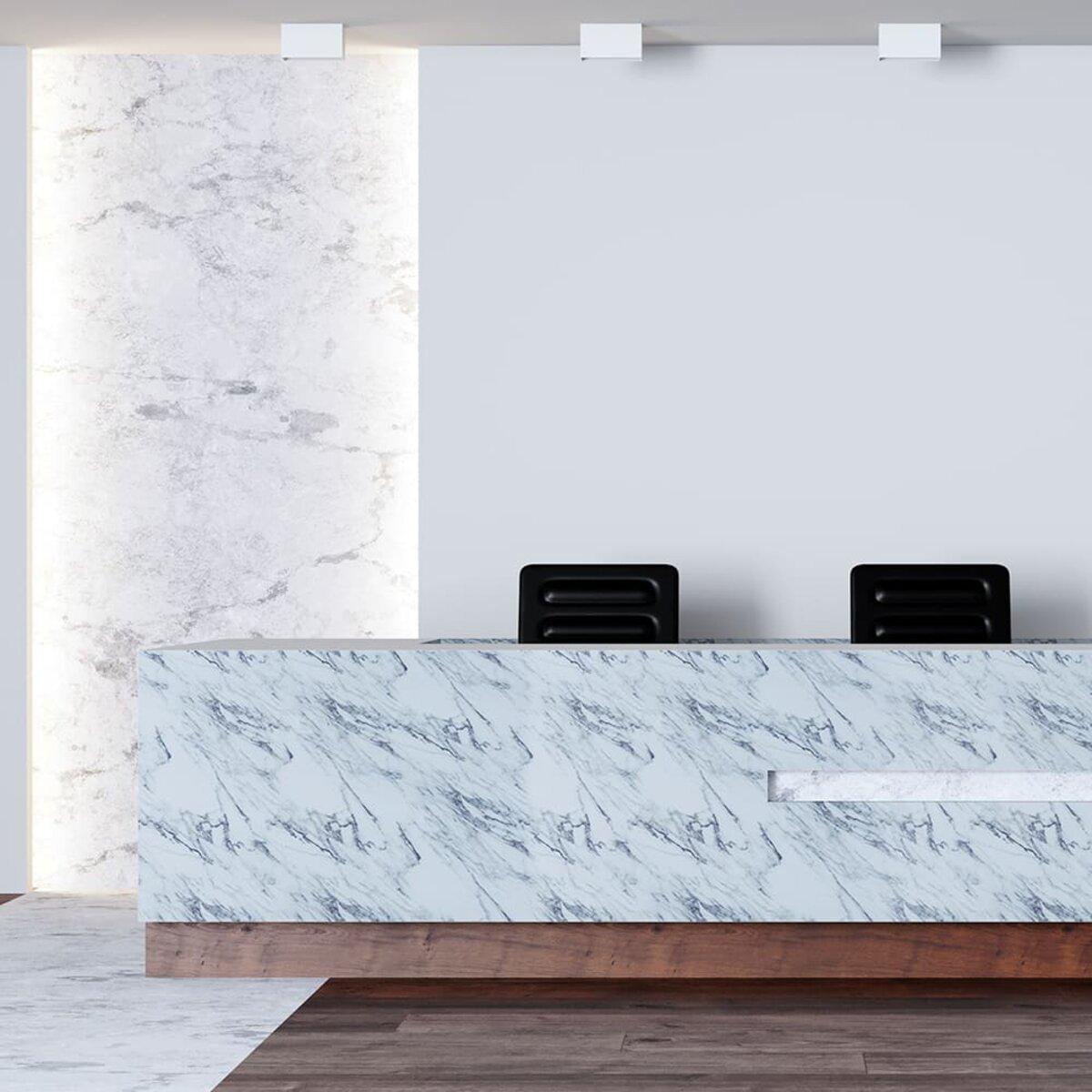 самоклеящаяся пленка для мебели — мраморный ПВХ рулон 600х10000 мм, применение в интерьере