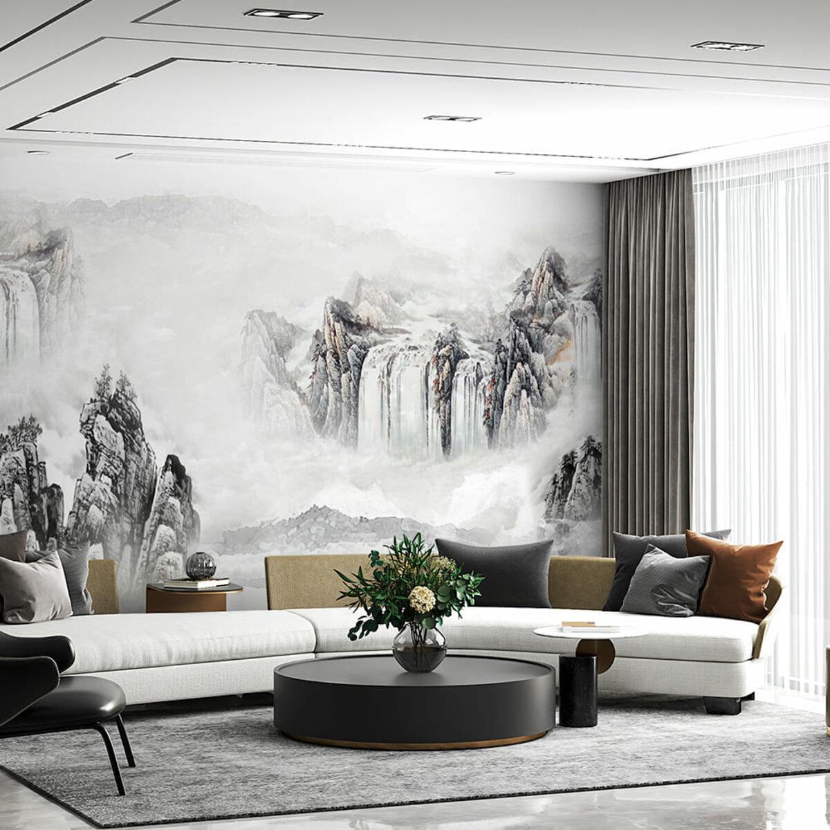 самоклеящаяся виниловая панель для стен в интерьере — крупный план фактуры и рулонов