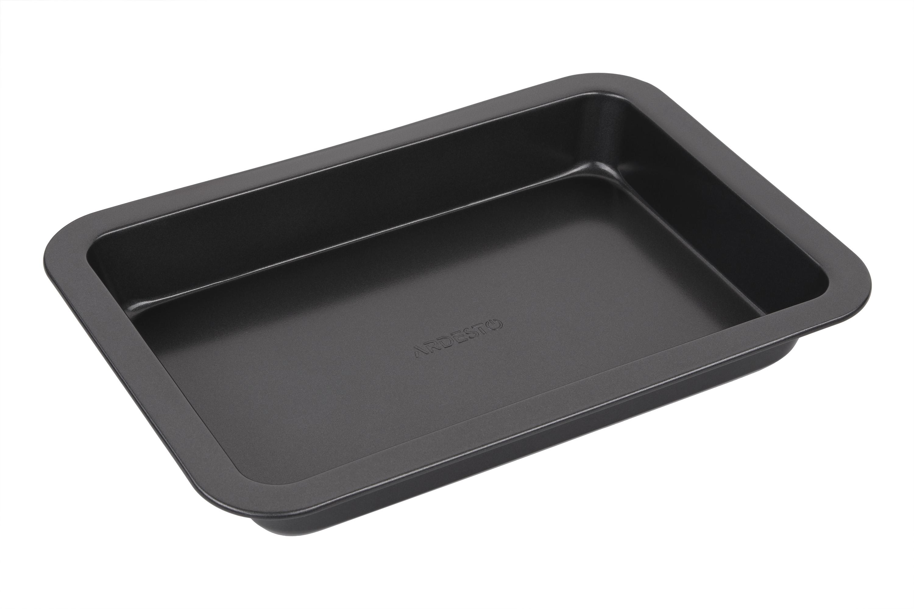 Прямоугольная форма для выпечки 34.5x24 см из углеродистой стали, серый цвет — универсальная форма для пирогов и жаркого