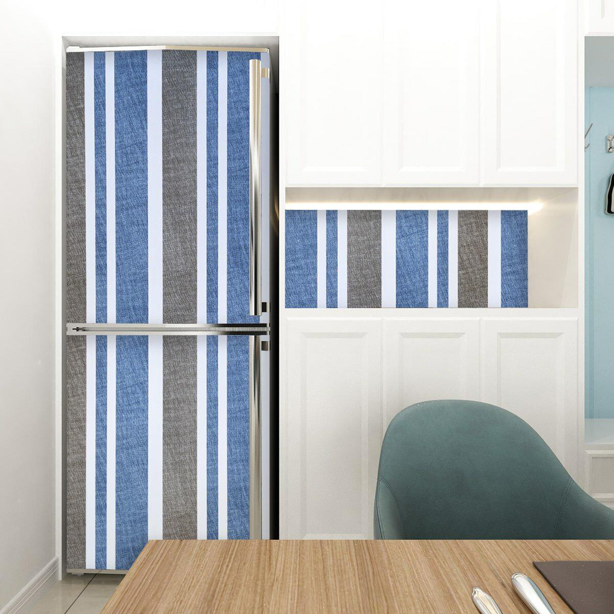 Самоклеящаяся ПВХ пленка сапфировая 0,45х10м в интерьере — пленка для декора дверей и мебели