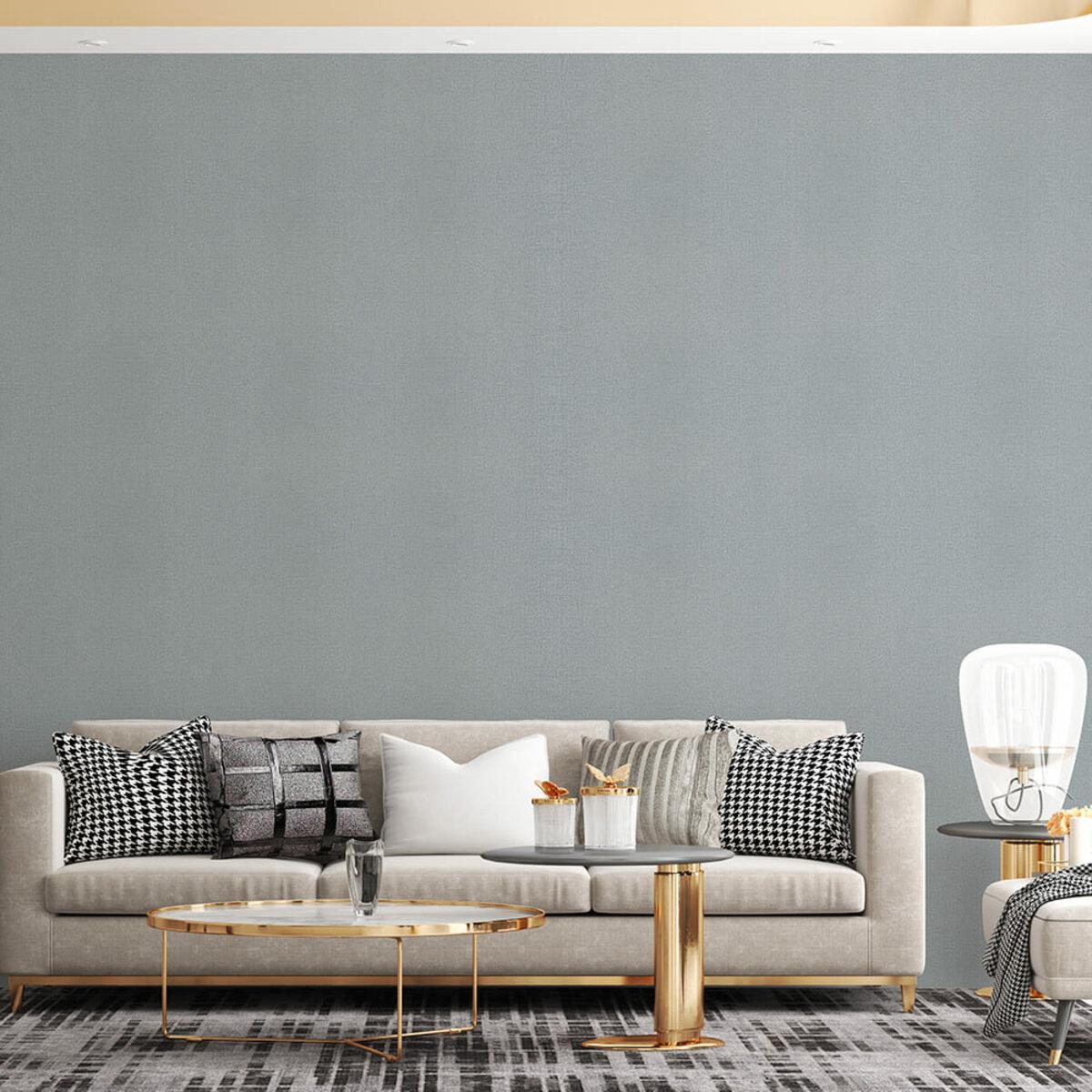 виниловая плитка в рулоне для стен серый холст в интерьере — рулонная декоративная отделка