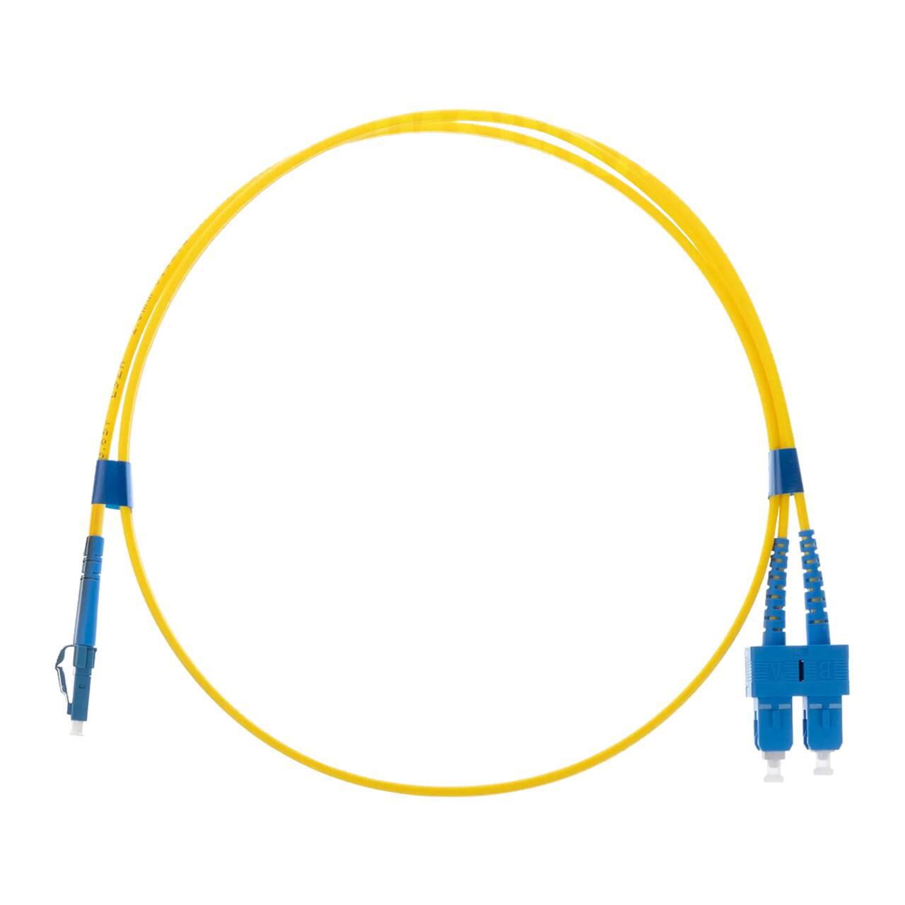 Оптичний патч-корд GreenVison SC/UPC-LC/UPC одномодовий 1 м для підключення мережевого обладнання