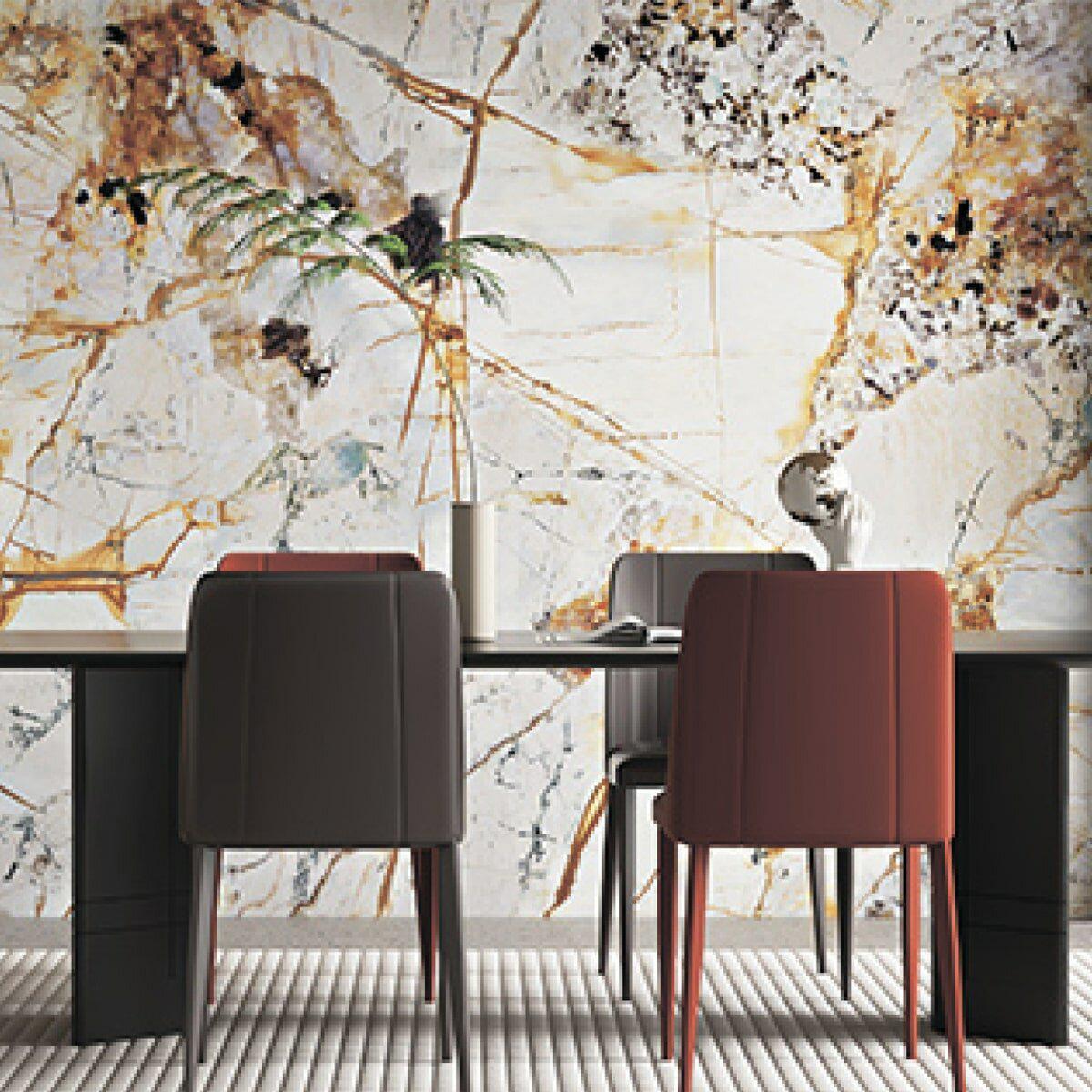 виниловое настенное покрытие 3600х2800 мм под мрамор — самоклеящаяся виниловая плитка для стен