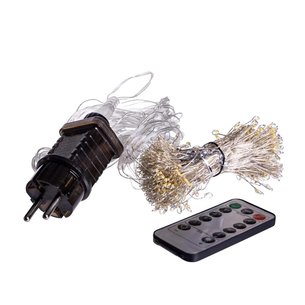 пульт ДУ и шнур гирлянда штора 600 LED медный провод