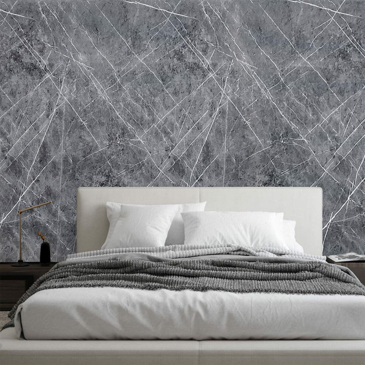 Декоративная ПВХ плита серый мрамор в интерьере ванной — ПВХ панели для ванной комнаты