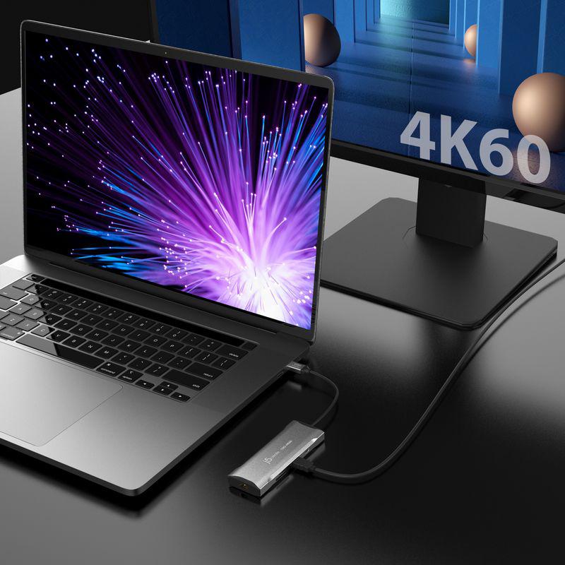 Док-станція USB-C J5create JCD393-N з HDMI 4K 60 Гц для ноутбука та монітора