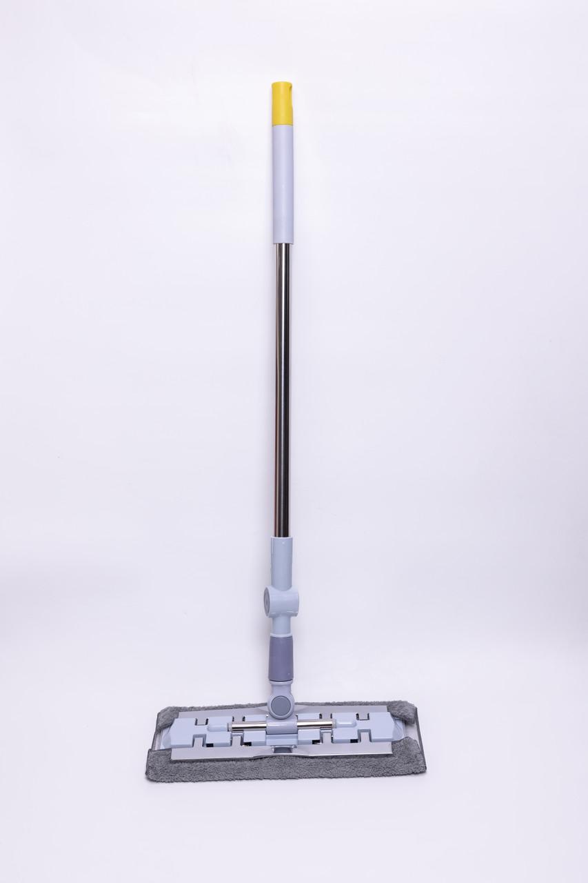 универсальная швабра 40x17 см с микрофибровой насадкой и регулируемой ручкой