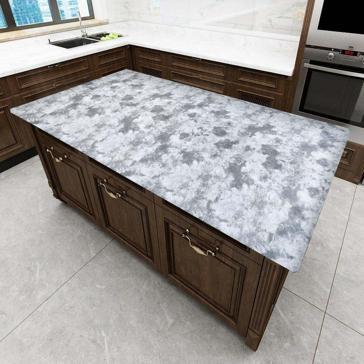 самоклеющаяся пленка серый камень для столешницы и мебели интерьер