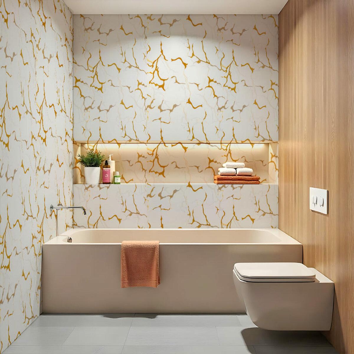 Водостойкая рулонная плитка для ванной PET 1200x3000 мм