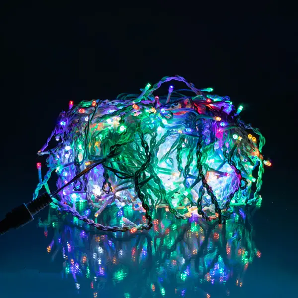 Мультиколор бахрома 600 LED крупный план светодиодов