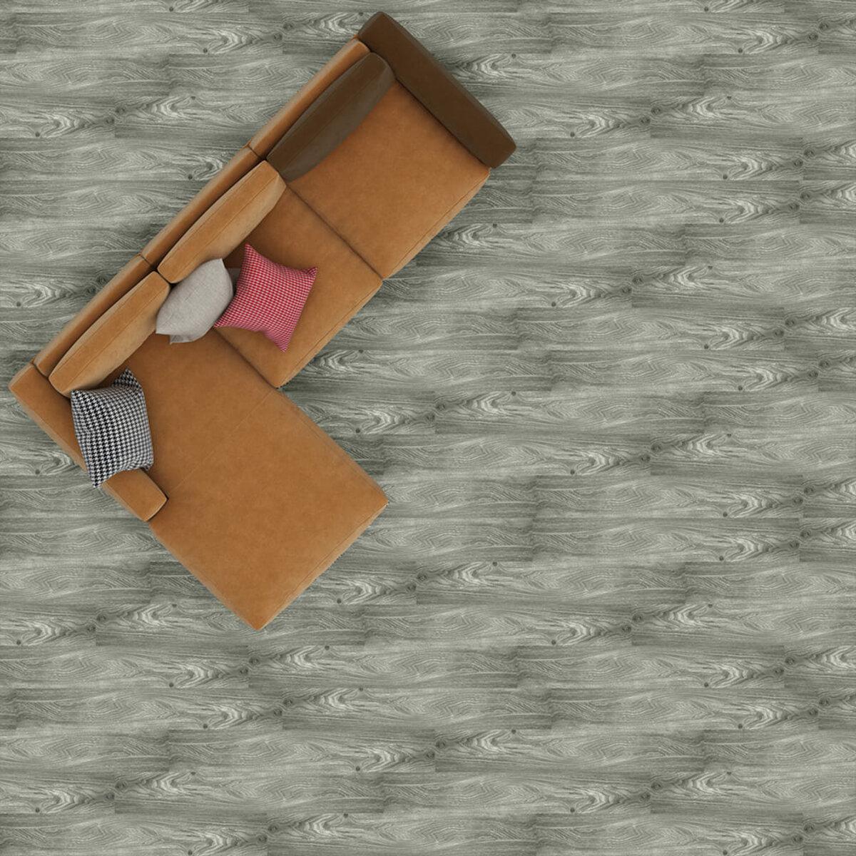 виниловая плитка серое дерево в интерьере, имитация дерева, плитка ПВХ под ламинат