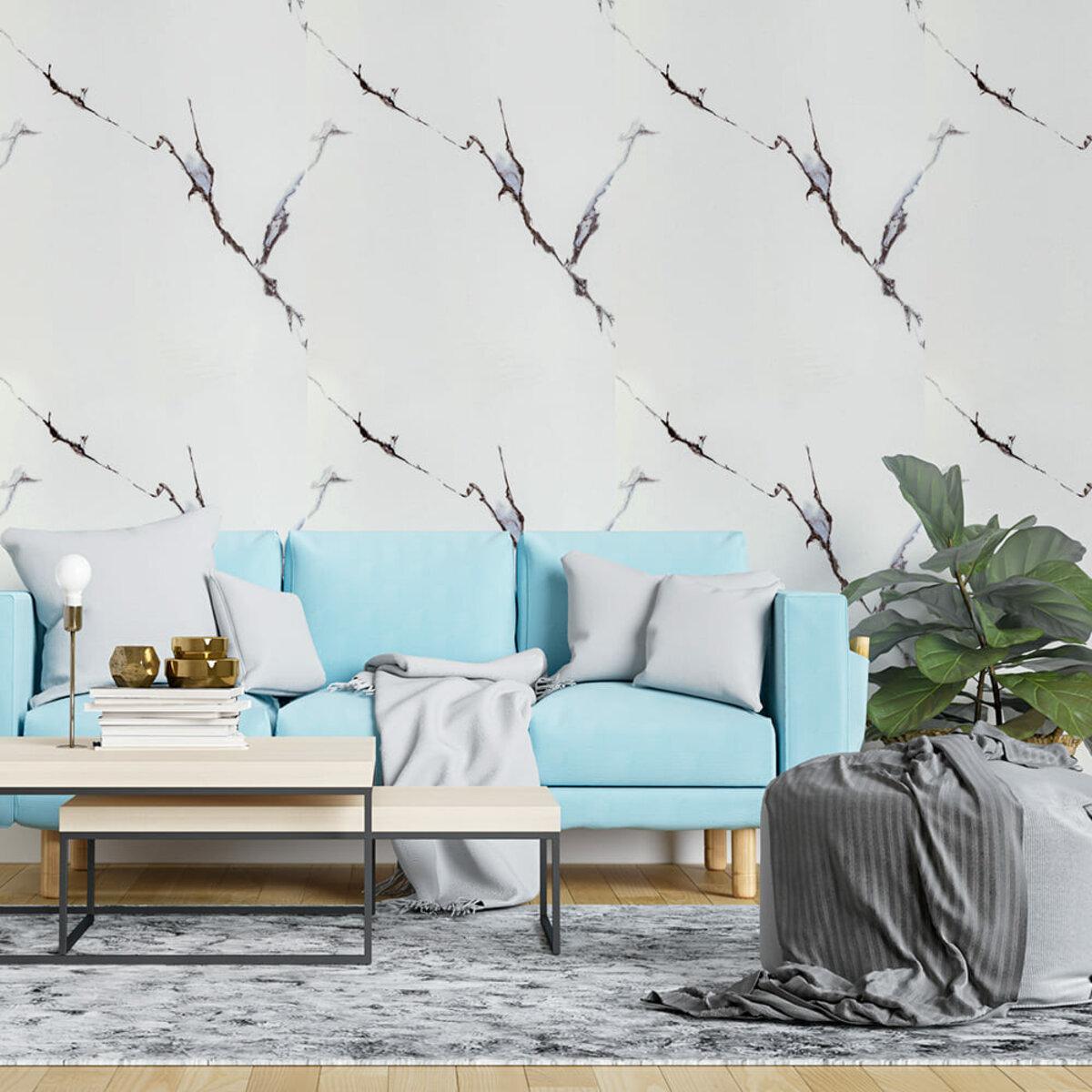 Рулонная самоклеящаяся стеновая плитка в интерьере — рулонная плитка имитация камня для стен