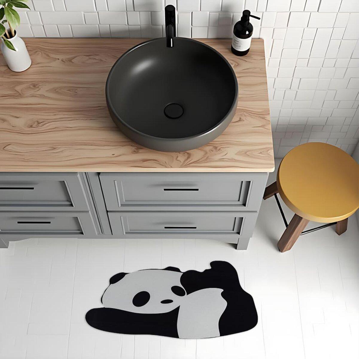 влагопоглощающий коврик для ванной в интерьере 40x60 см, коврик из диатомита