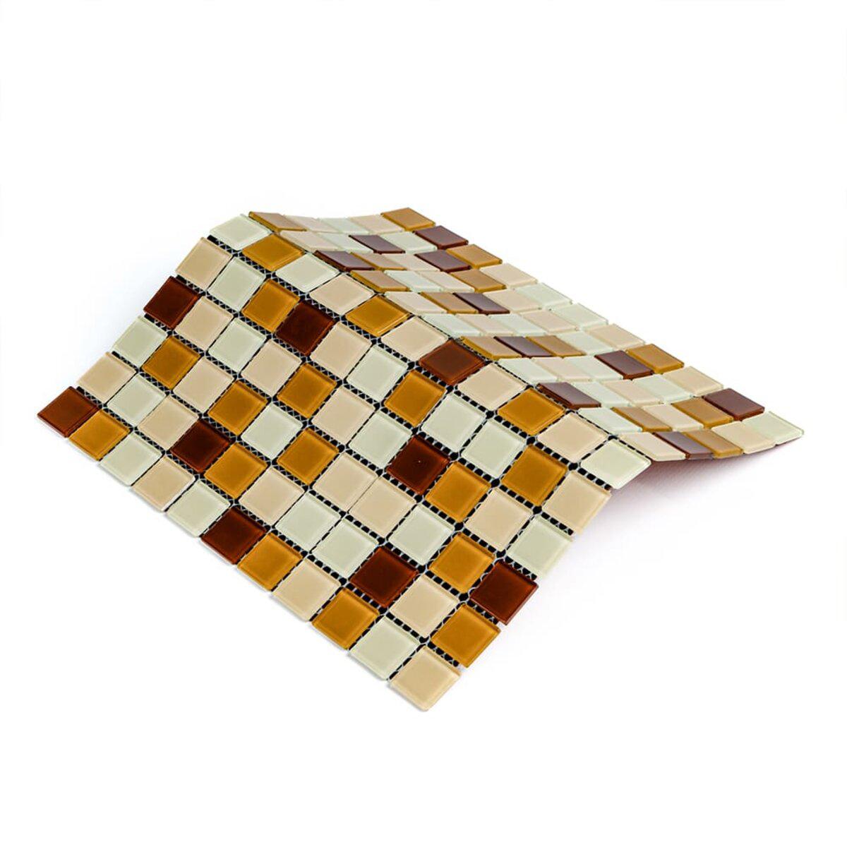 Мозаика из стекла коричневая в интерьере — самоклеящаяся мозаика для ванной и кухни