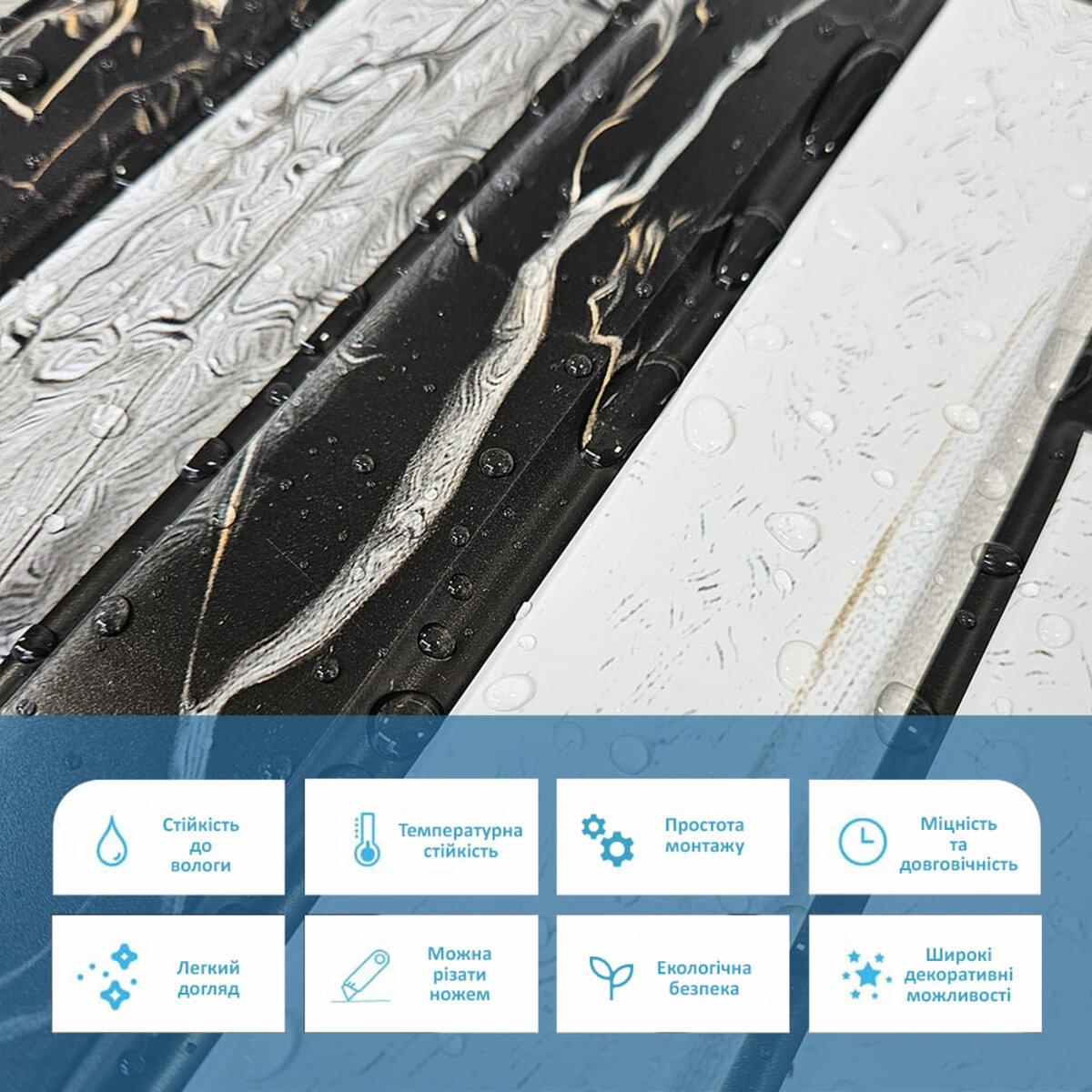 Крупный план водостойкой поверхности ПВХ панели — панели ПВХ для ванной комнаты