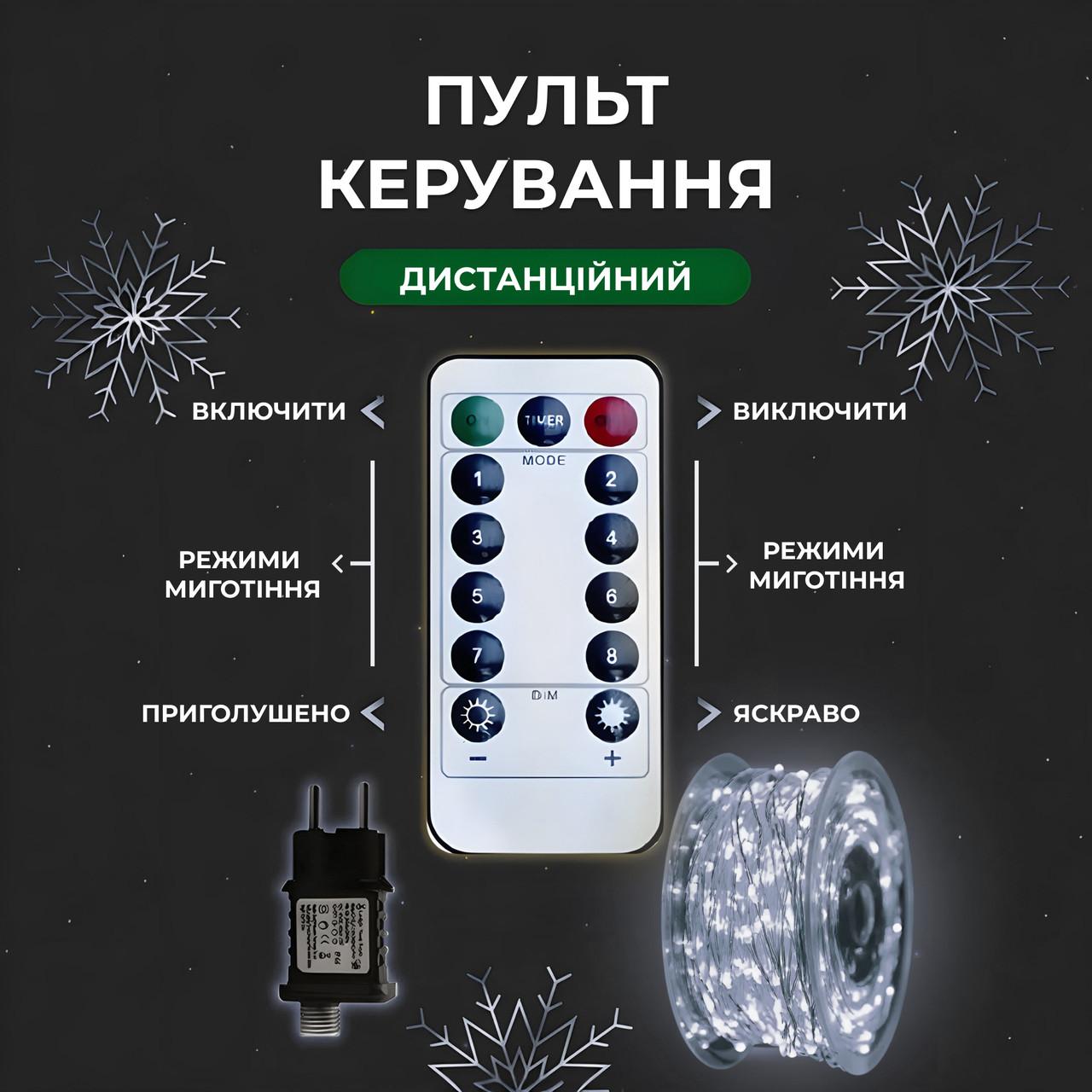 Пульт дистанційного керування для гірлянди роса 200 метрів з 8 режимами світіння