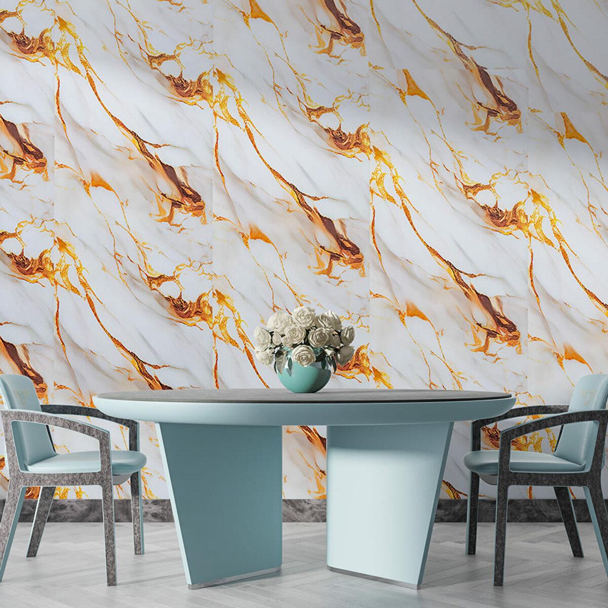 самоклеящаяся ПВХ пленка 600х10000 мм в интерьере, глянцевая отделка