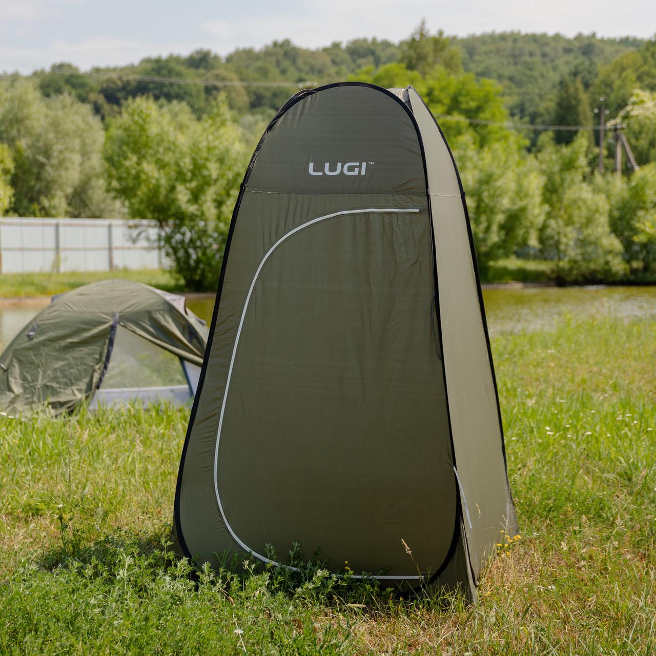 Туристический тент для душа и туалета хаки цвета с автоматическим механизмом Pop-Up