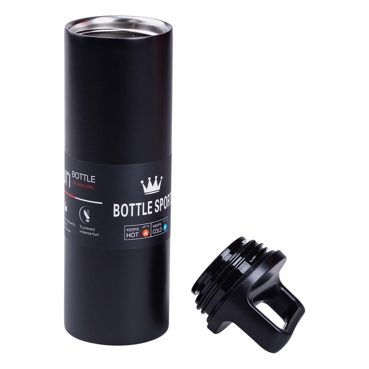 Термос 500 мл с ручкой и вакуумной изоляцией, нержавеющая сталь, питьевой термос для похода и офиса