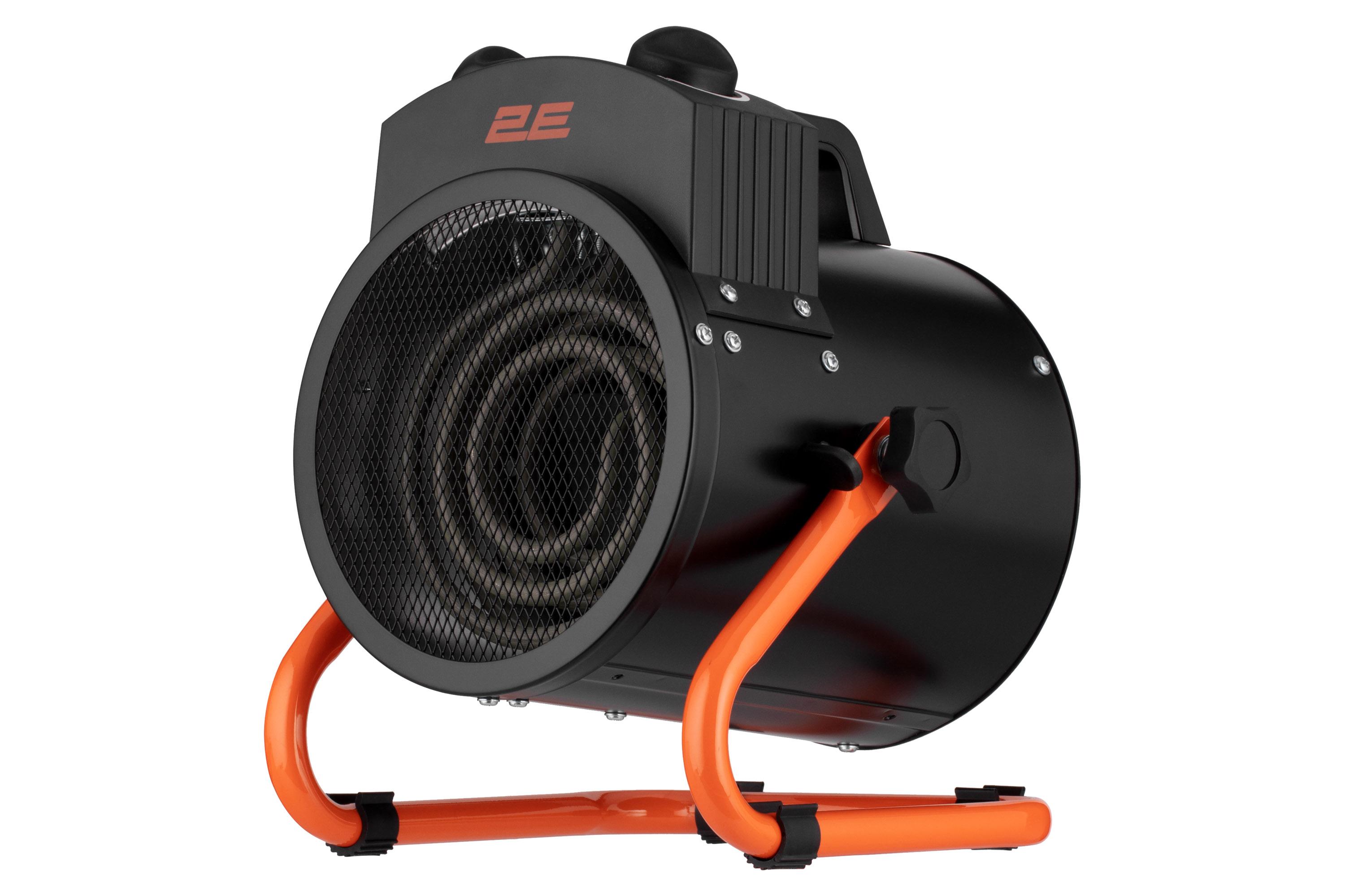 электрическая тепловая пушка 2 кВт с нержавеющим нагревательным элементом, вид спереди