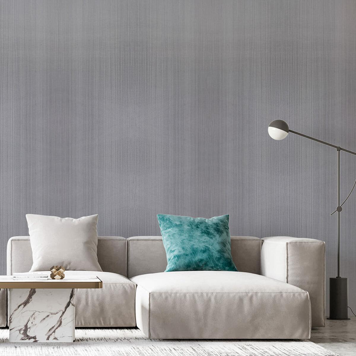 Виниловая плитка в интерьере — декоративная панель для стен 600x3000 мм, серый оттенок