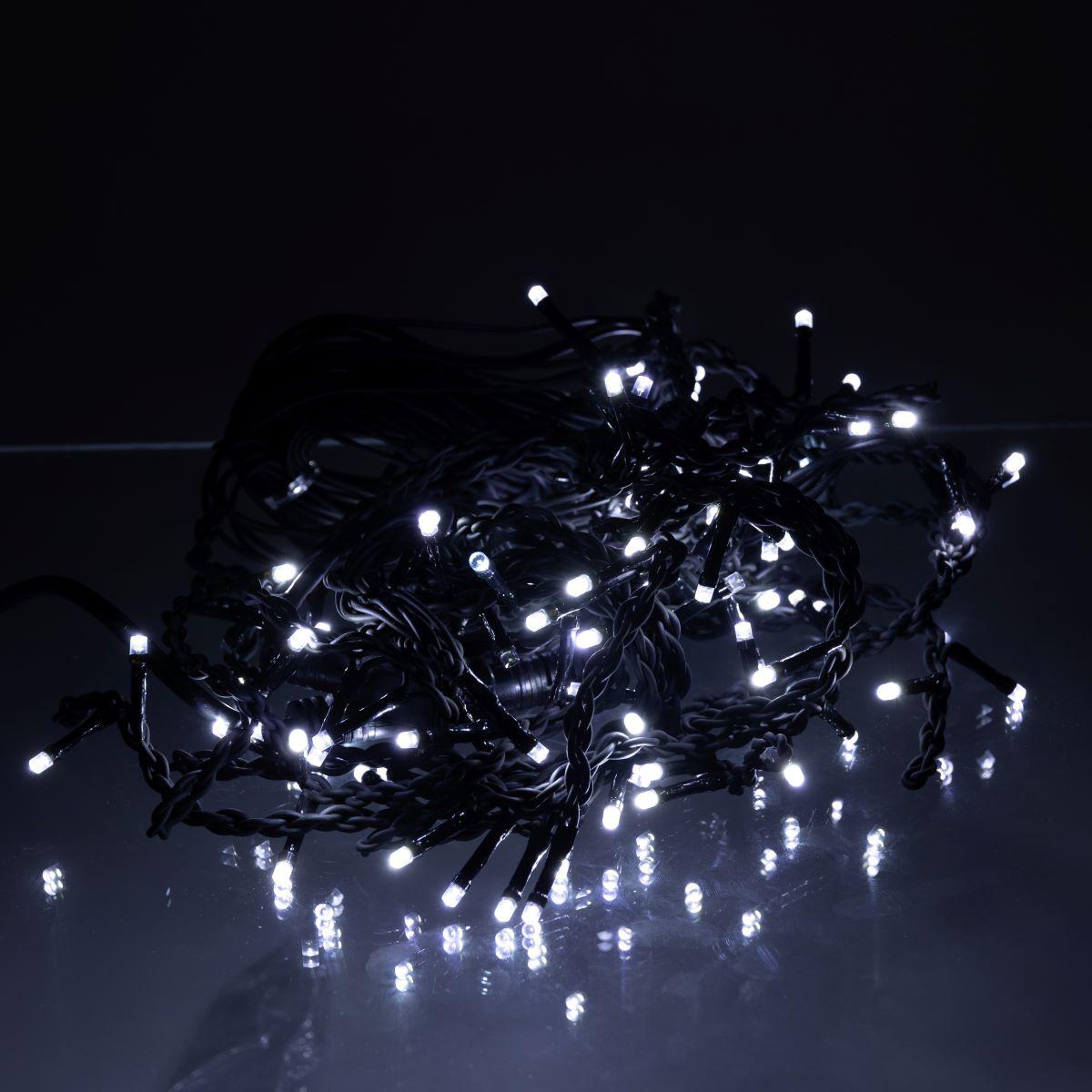 уличная гирлянда бахрома 6 метров белое свечение на черном проводе, декоративное освещение для крыши
