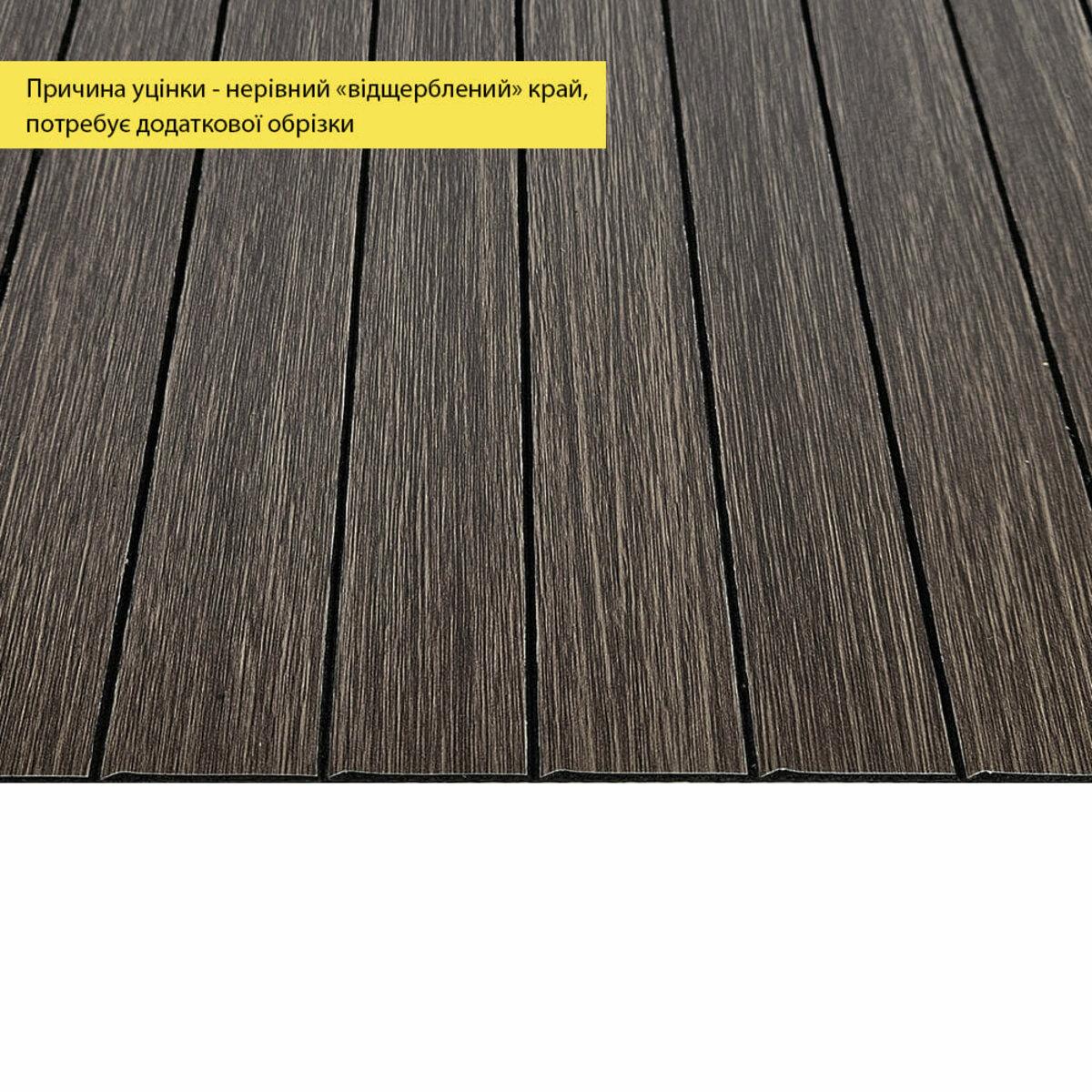 Виниловые 3D рейки для стен Дымчатый каштан 600x600 рельефная имитация дерева, самоклеящаяся