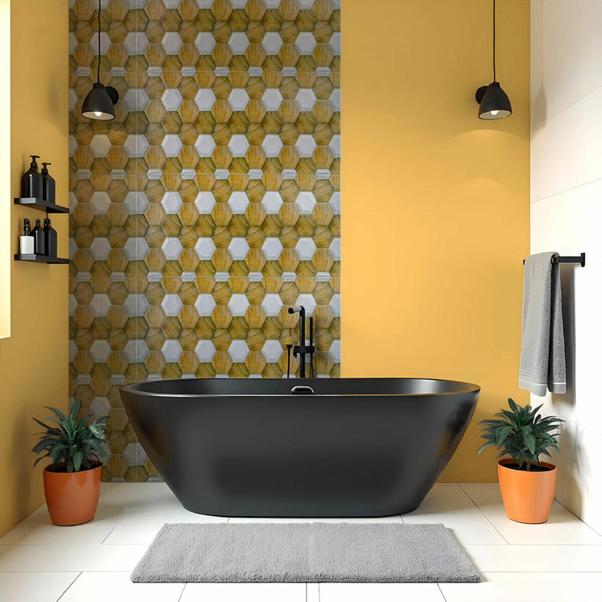 ПВХ панели для стен 960х480 в интерьере — стол с цветами