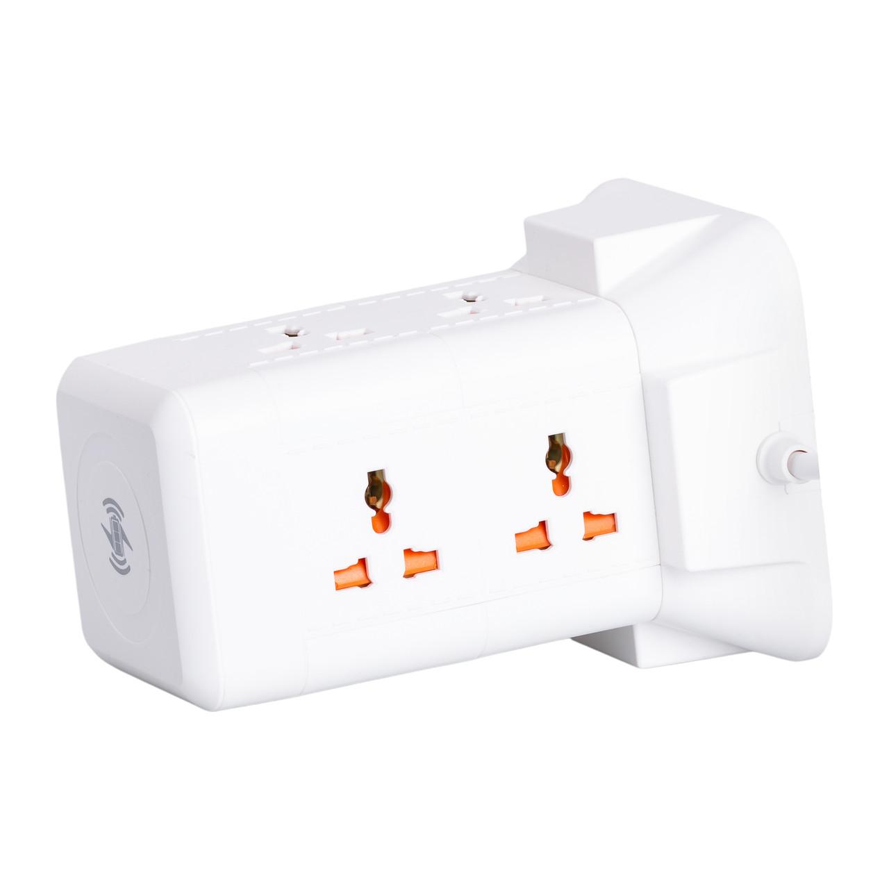 Мережевий фільтр-колона з 6 розетками, USB-портами, Type-C та кнопкою ввімкнення