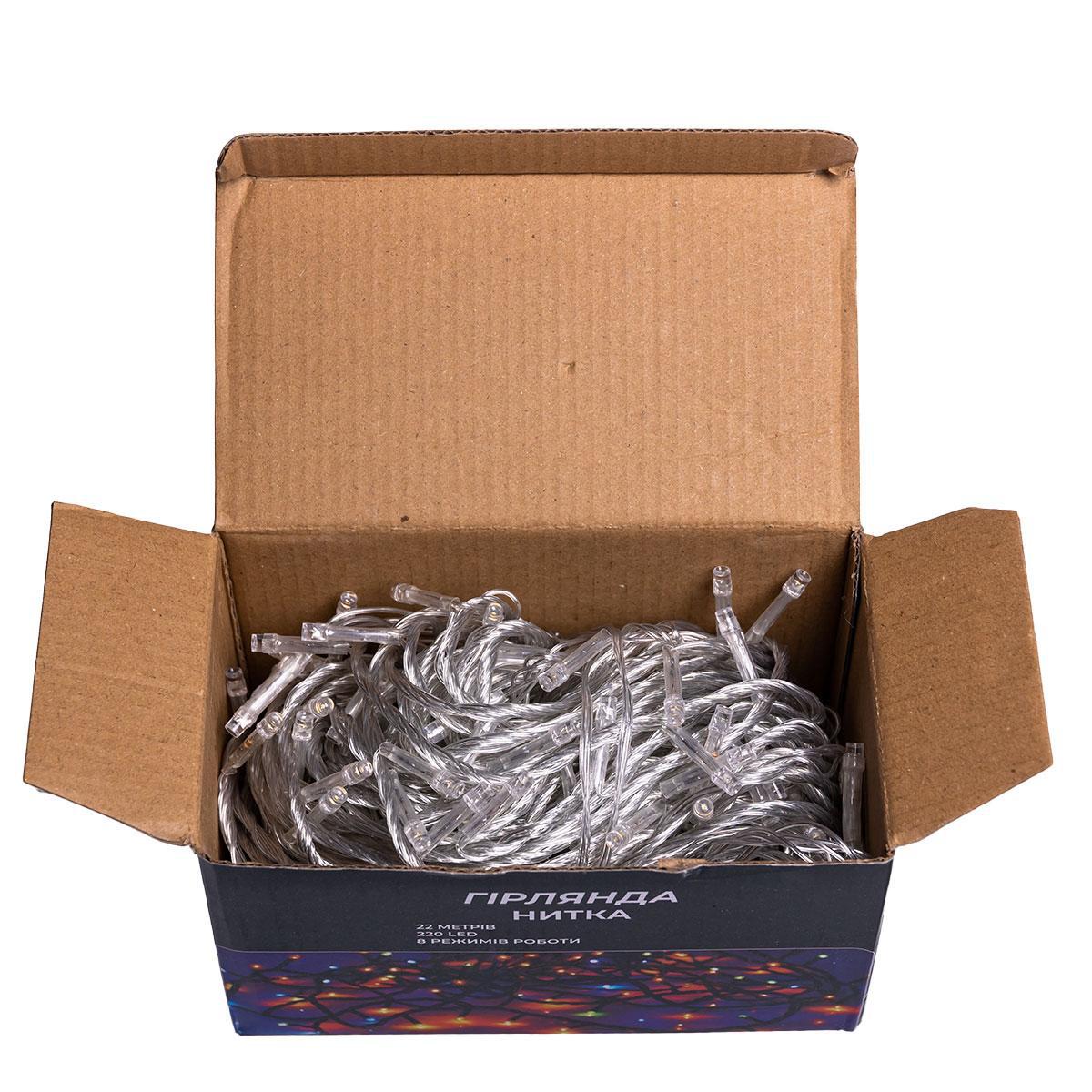 гирлянда светодиодная для интерьера — нить 22 м тёплый свет на стене в интерьере