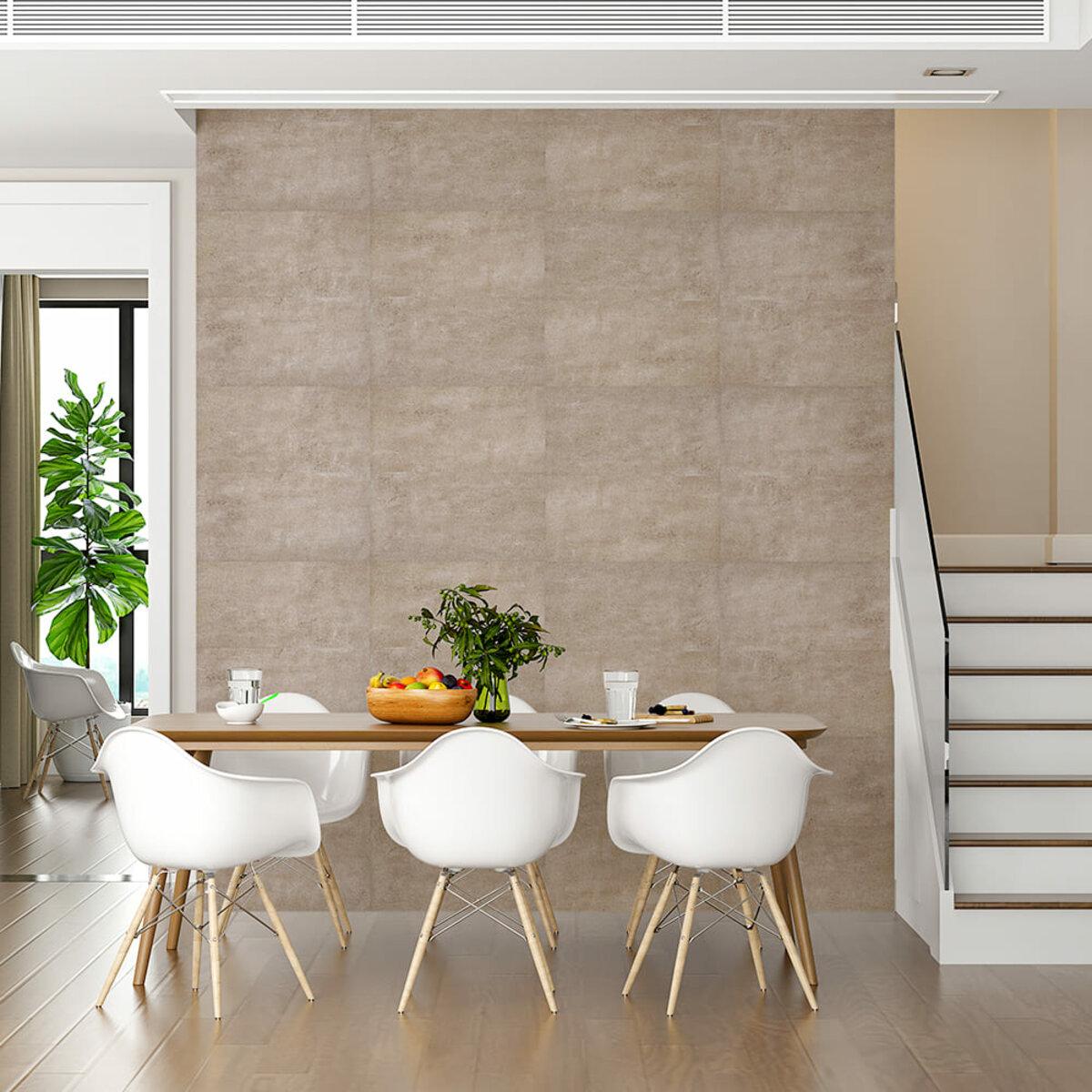 виниловая самоклеящаяся плитка 600x300 мраморный рисунок в интерьере - декоративная настенная облицовка