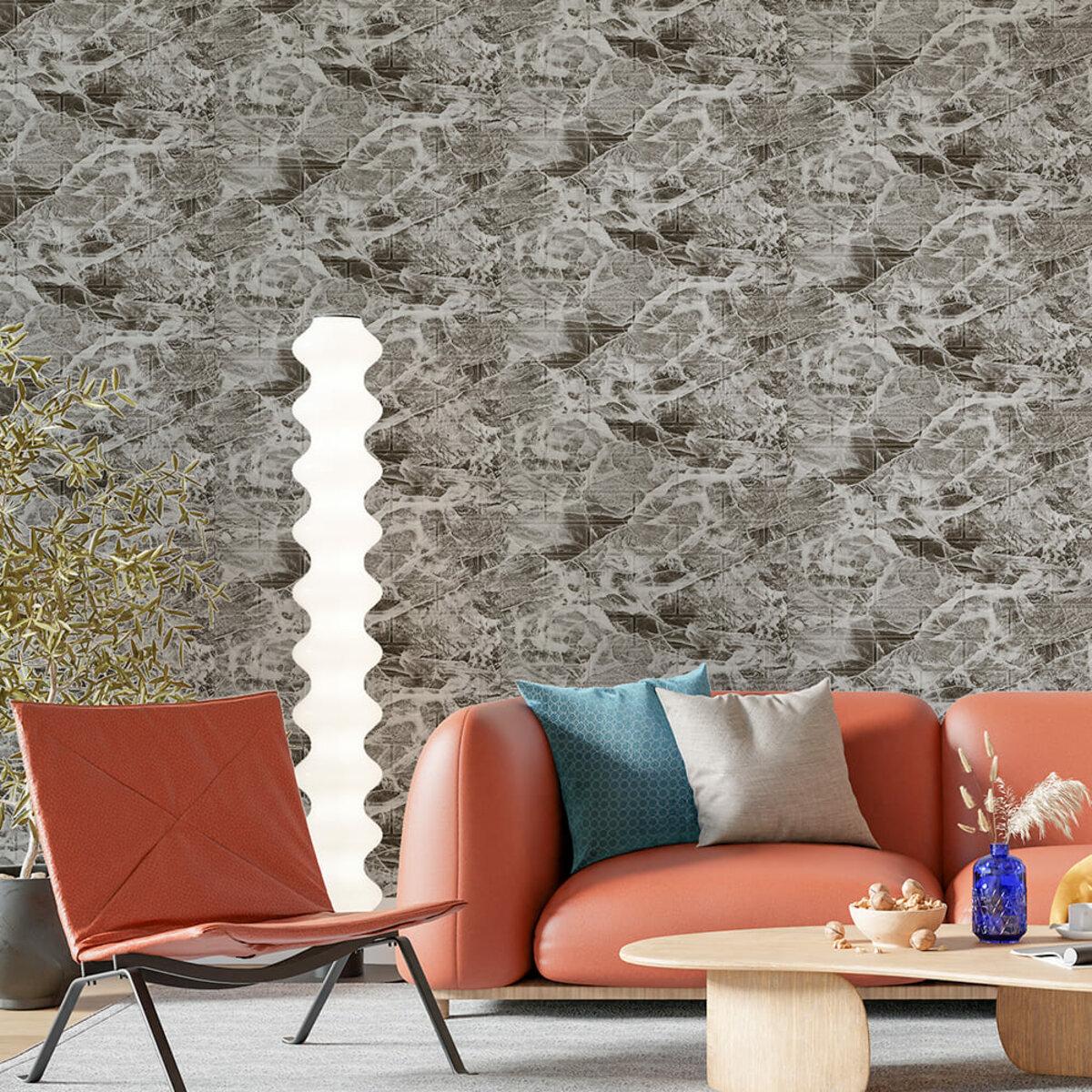 3D панели самоклеящиеся для стен — мраморный кирпич в интерьере, панель 700x770 мм