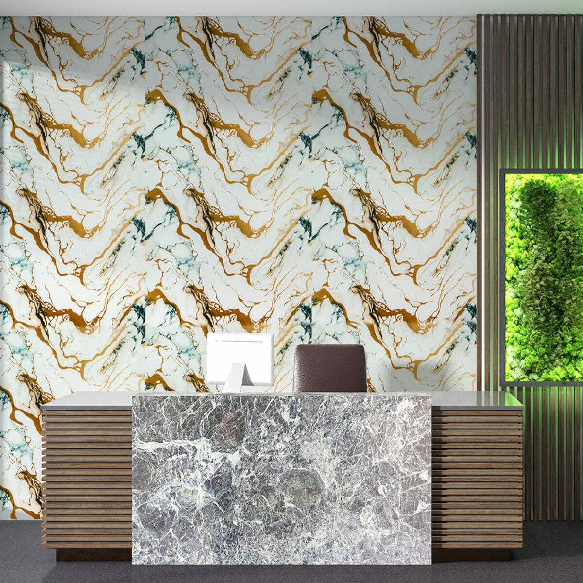 Рулонная самоклеящаяся плитка для стен в интерьере — декоративная панель PE+PET 600x3000 мм