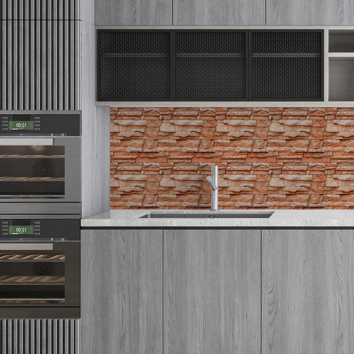 настенные декоративные панели для кухни PET плитка 600x300 имитация камня