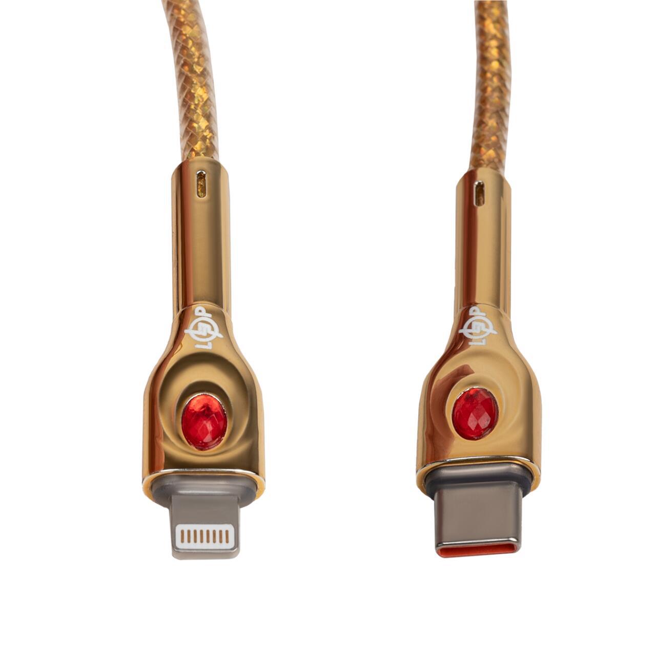 кабель USB-C — Lightning LogicPower 30 Вт, роз’єми для швидкої зарядки iPhone, детальний вигляд конекторів