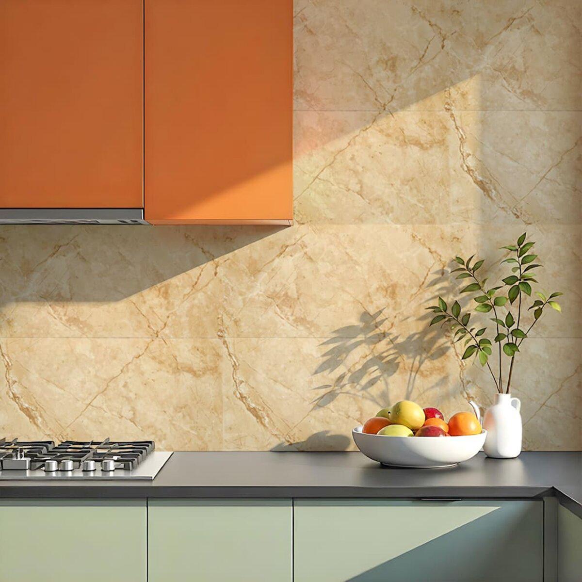 Кухонная отделка самоклеящейся PET плиткой 60x30 см — водостойкая стеновая панель