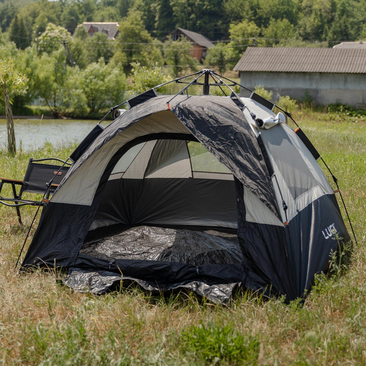 Автоматическая трехместная палатка 2 на 2 метра с вентиляцией и москитными сетками