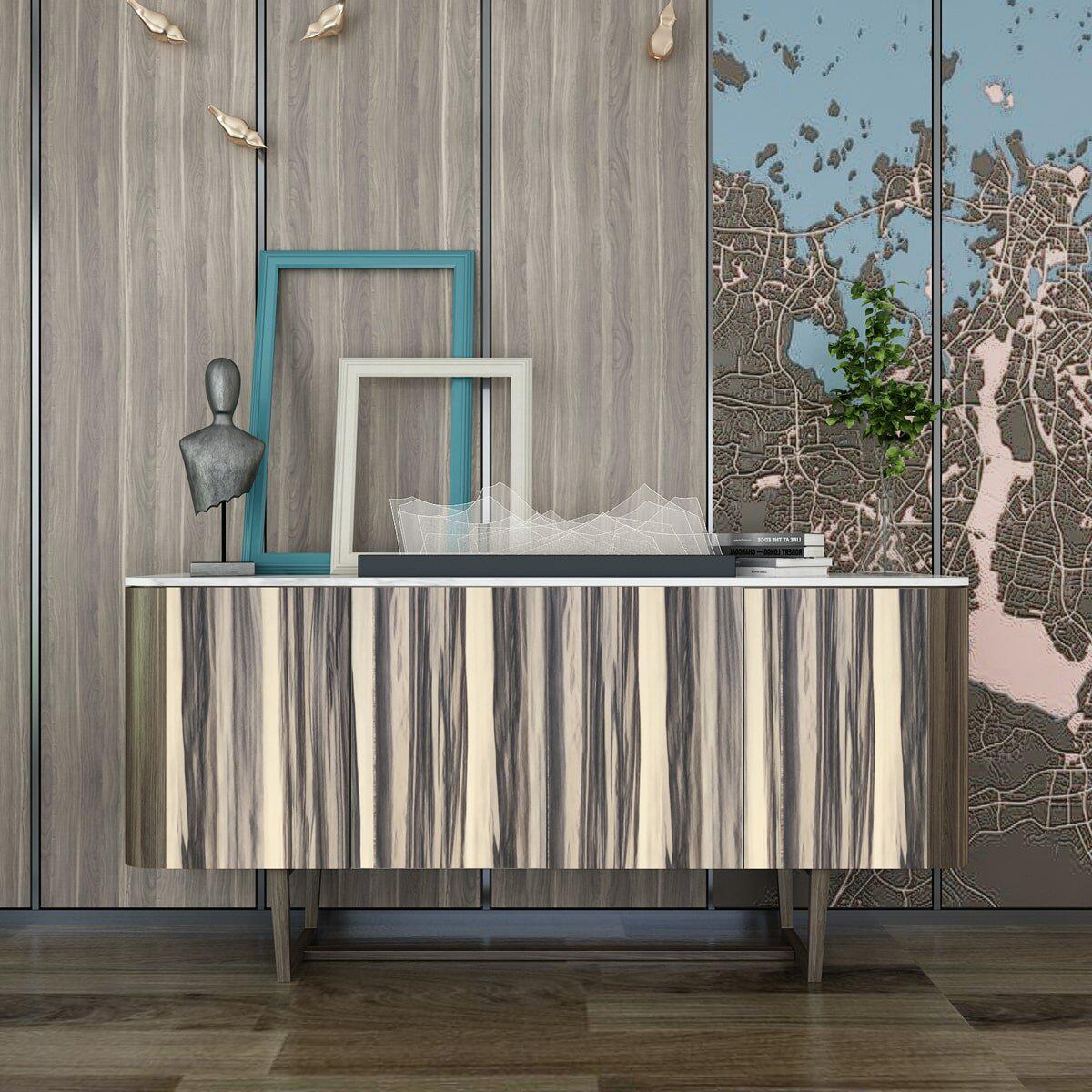 Декоративная пленка ПВХ шоколад 45 см х 10 м — оклейка комода в интерьере