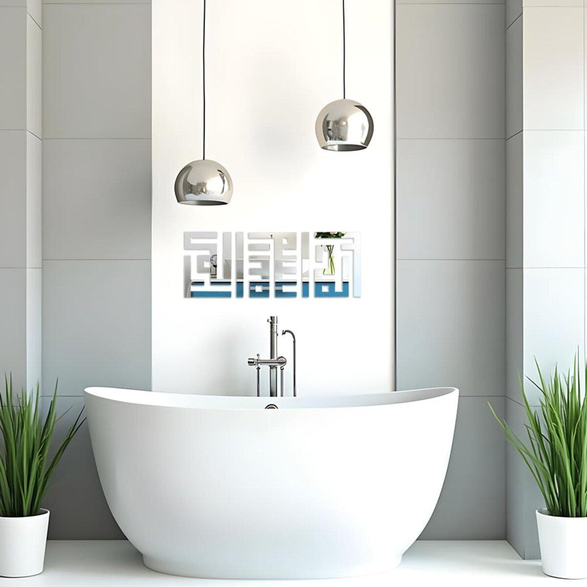 Зеркальный акриловый декор для стен 9 шт, глянцевая самоклеящаяся композиция 290x740 мм