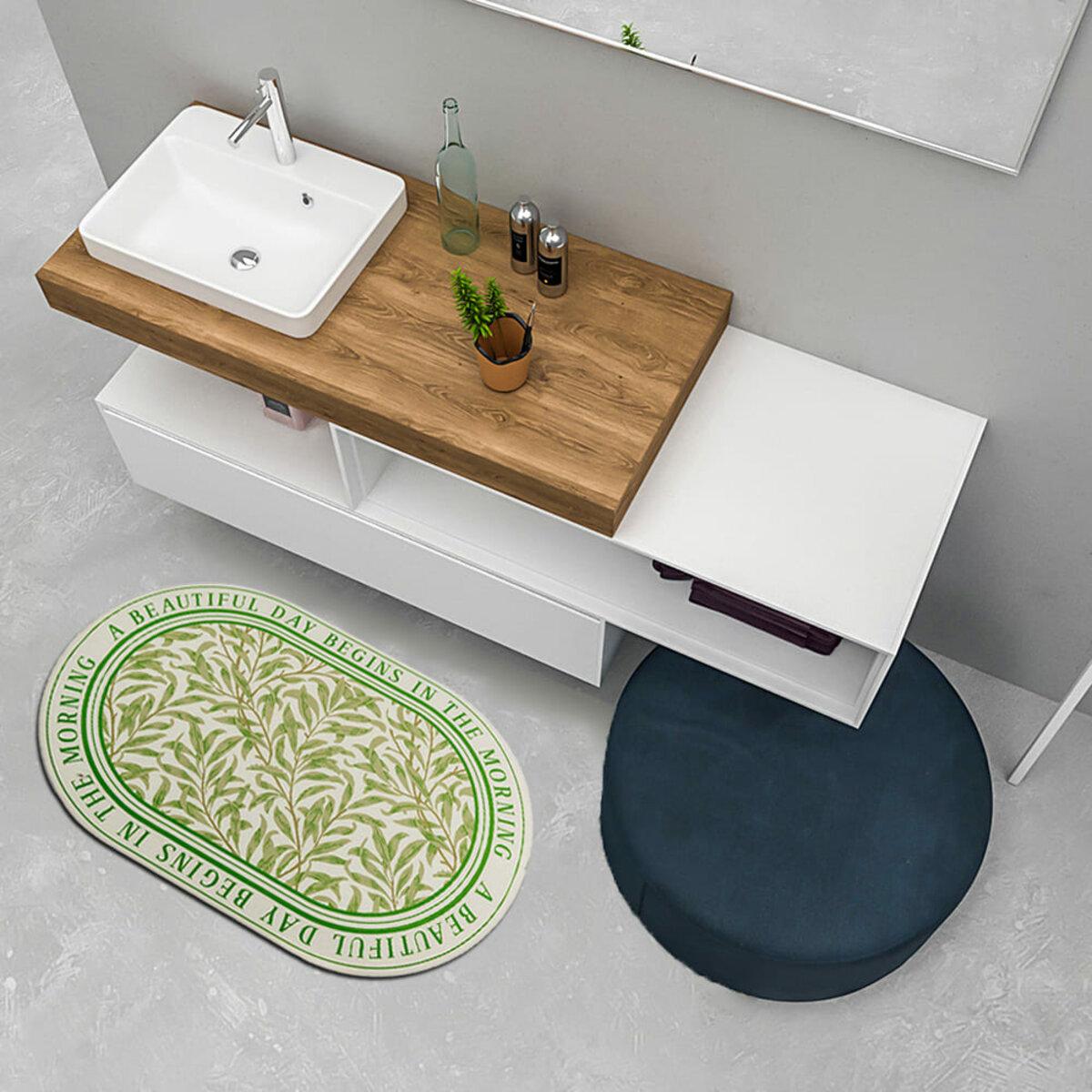 влагопоглощающий коврик 38x58 в интерьере ванной — быстро сохнущий коврик