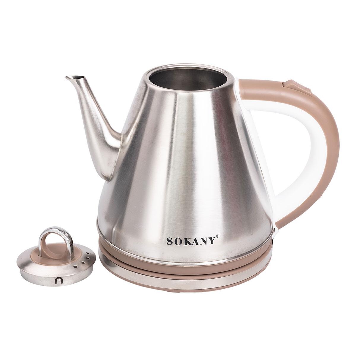 электрический чайник из нержавейки 1.5 л с крышкой снятой — корпус из нержавеющей стали