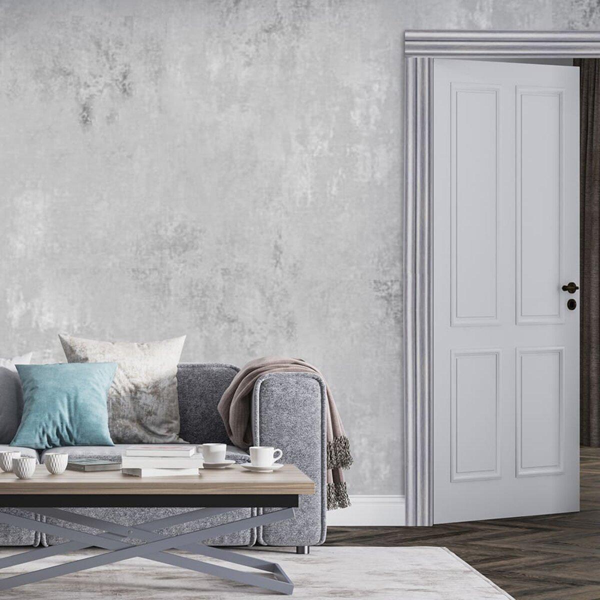 Декоративная рейка серое дерево в интерьере — панель для стен 120х2900х12 мм