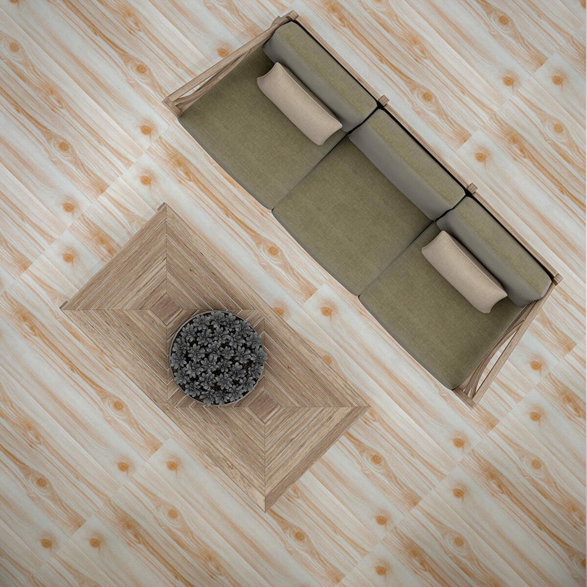 Виниловая плитка самоклеящаяся Дикая груша в интерьере — влагостойкое покрытие имитация дерева