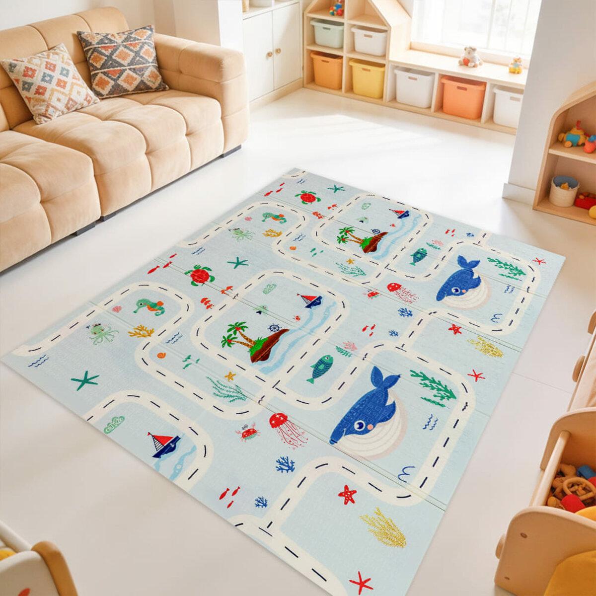 М’який дитячий термокилимок у вітальні, теплий килимок для ігор на підлозі
