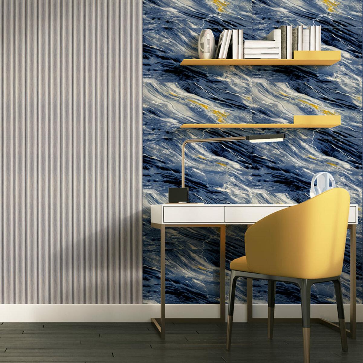 Самоклеящаяся стеновая плитка PET в интерьере 600x300 мм — декоративная панель для стен