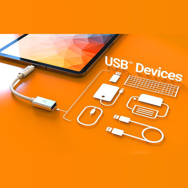 Адаптер USB-C на USB-A J5create JUCX05-N для підключення USB-пристроїв до планшета